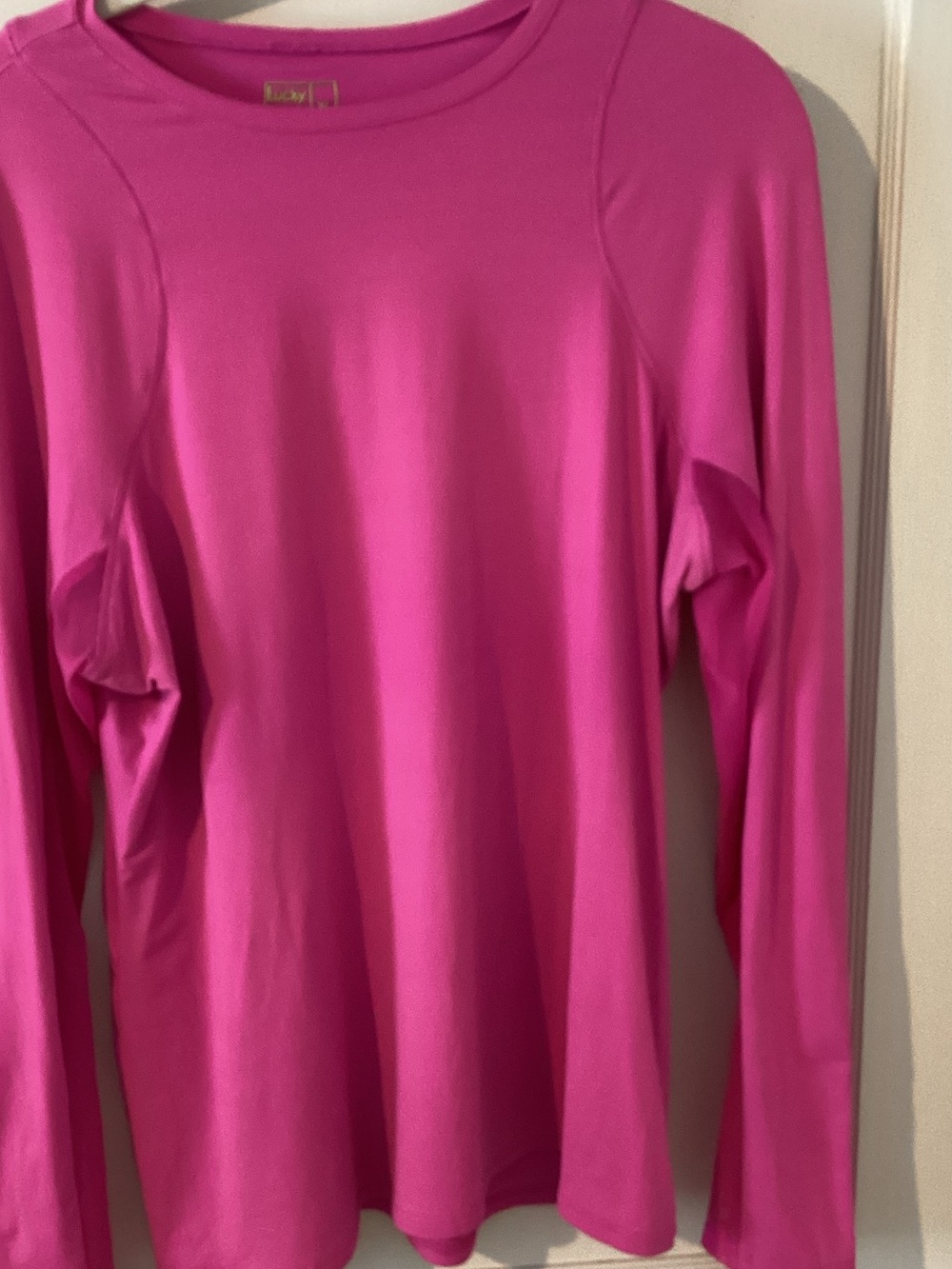 Lucky in Love Hot Pink Crewneck Long Sleeve Top